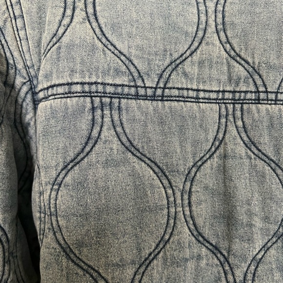 Madden Girl Gray Quilted Denim Jacket - Picture 8 of 9